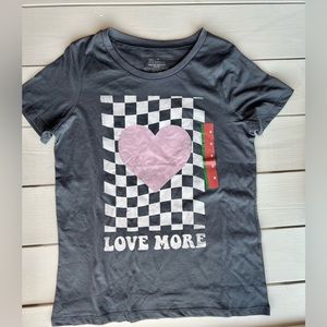 Gray Pink Love Valentines Holiday Tee NWT Size Medium